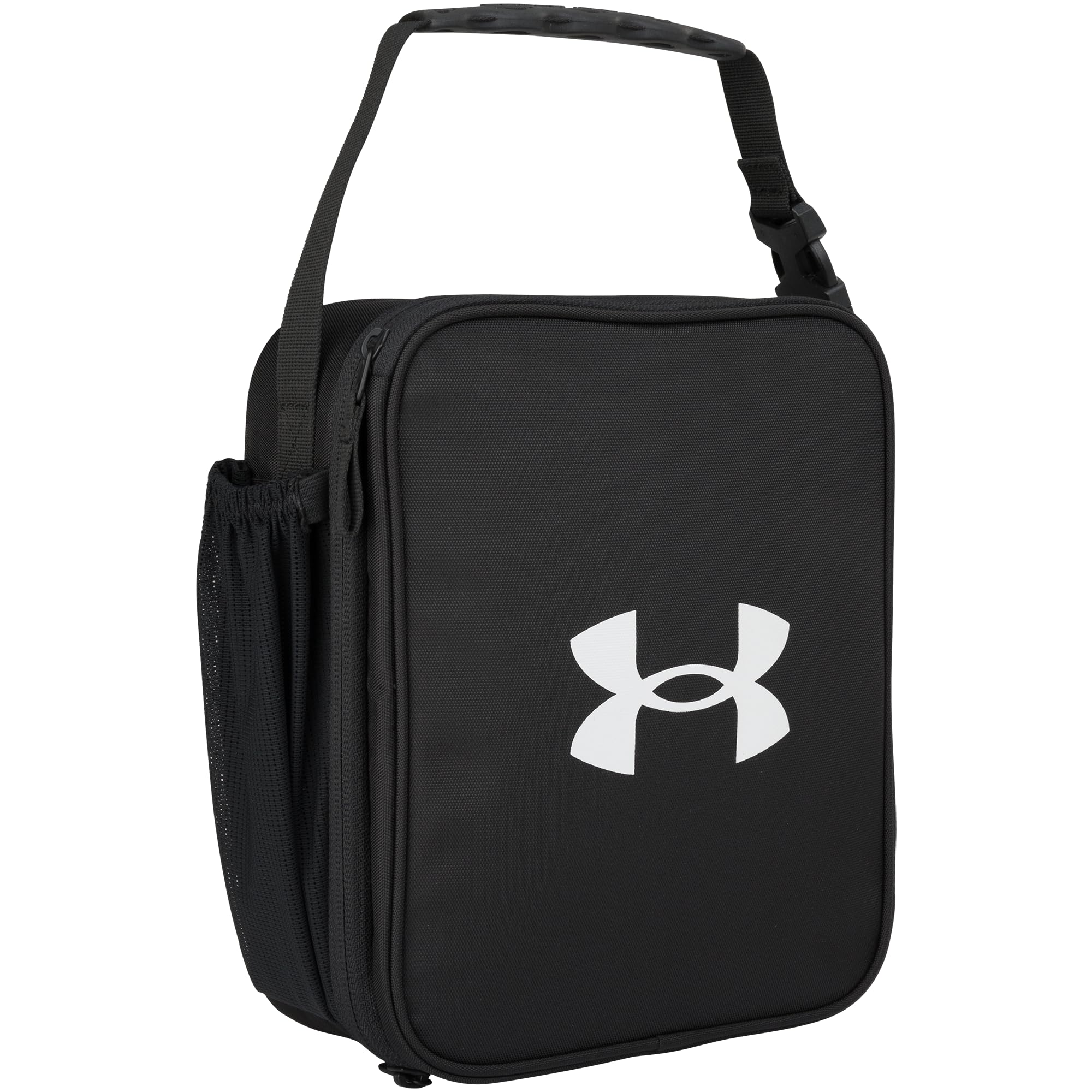 Under Armour vista frontal de la lonchera mostrando diseño resistente y fácil acceso