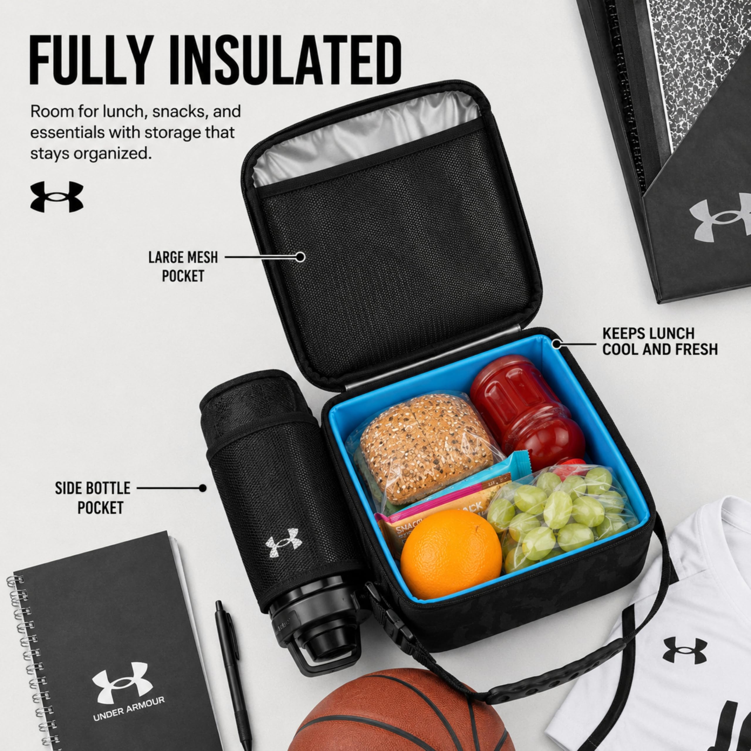 Under Armour detalle del forro rígido interior que facilita limpieza