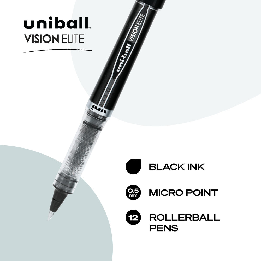 uni-ball visión elite primer plano de punta de acero inoxidable resistente