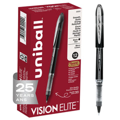uni-ball visión elite frontal mostrando diseño moderno y clip útil