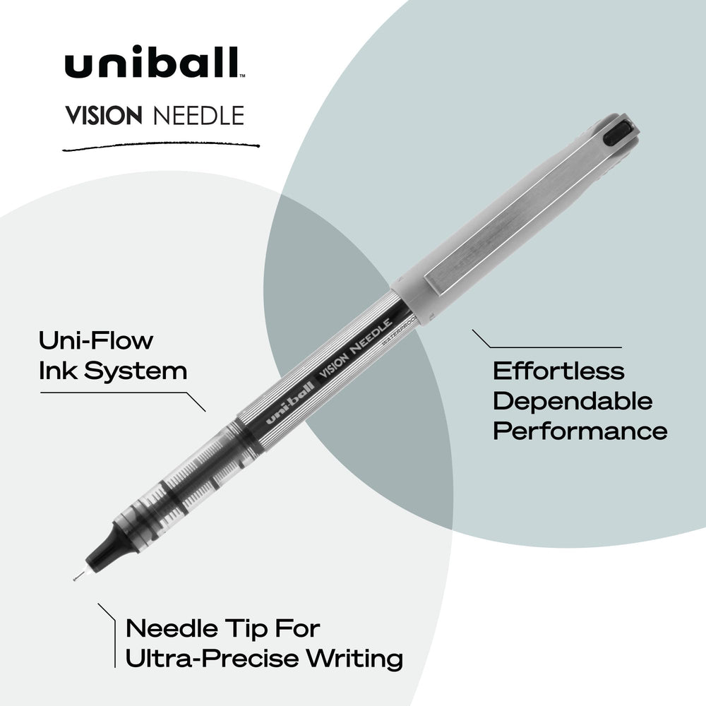 uni-ball Vision escritura nítida con tinta negra resistente