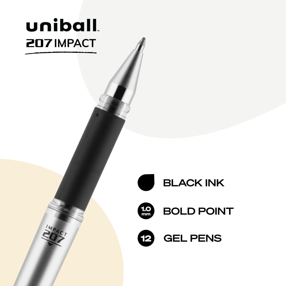 Uni-Ball 207 Impact detalle de punta 1,0 mm que garantiza trazos gruesos y definidos