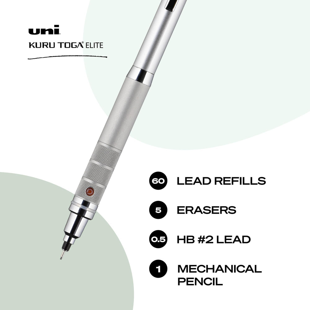 Uni‑Ball agarre knurled en Kuru Toga Elite que mejora control