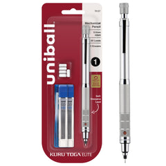 Uni‑Ball lápiz Kuru Toga Elite frontal plata, elegante y resistente