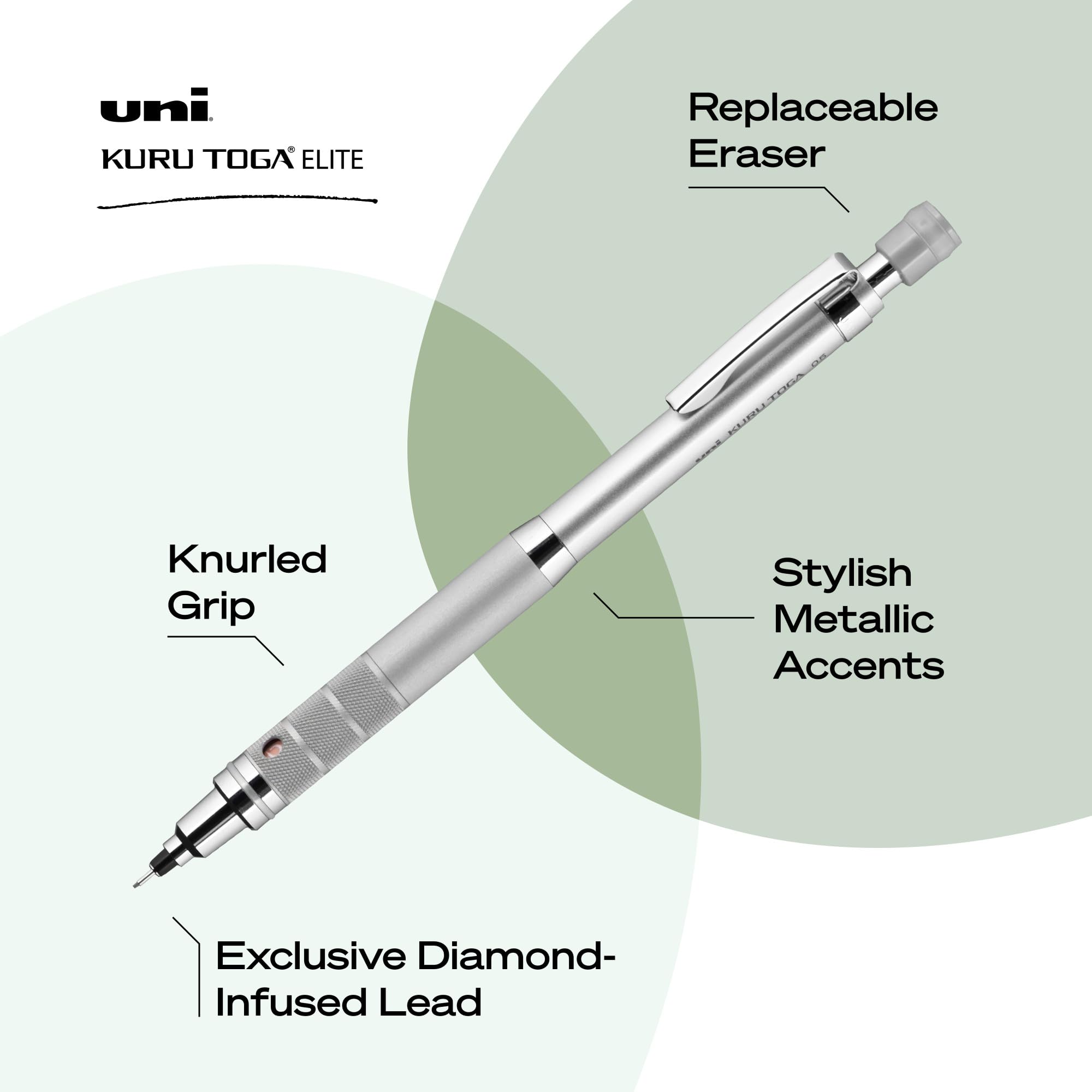 Uni‑Ball punta 0,5 mm del Kuru Toga Elite para líneas precisas