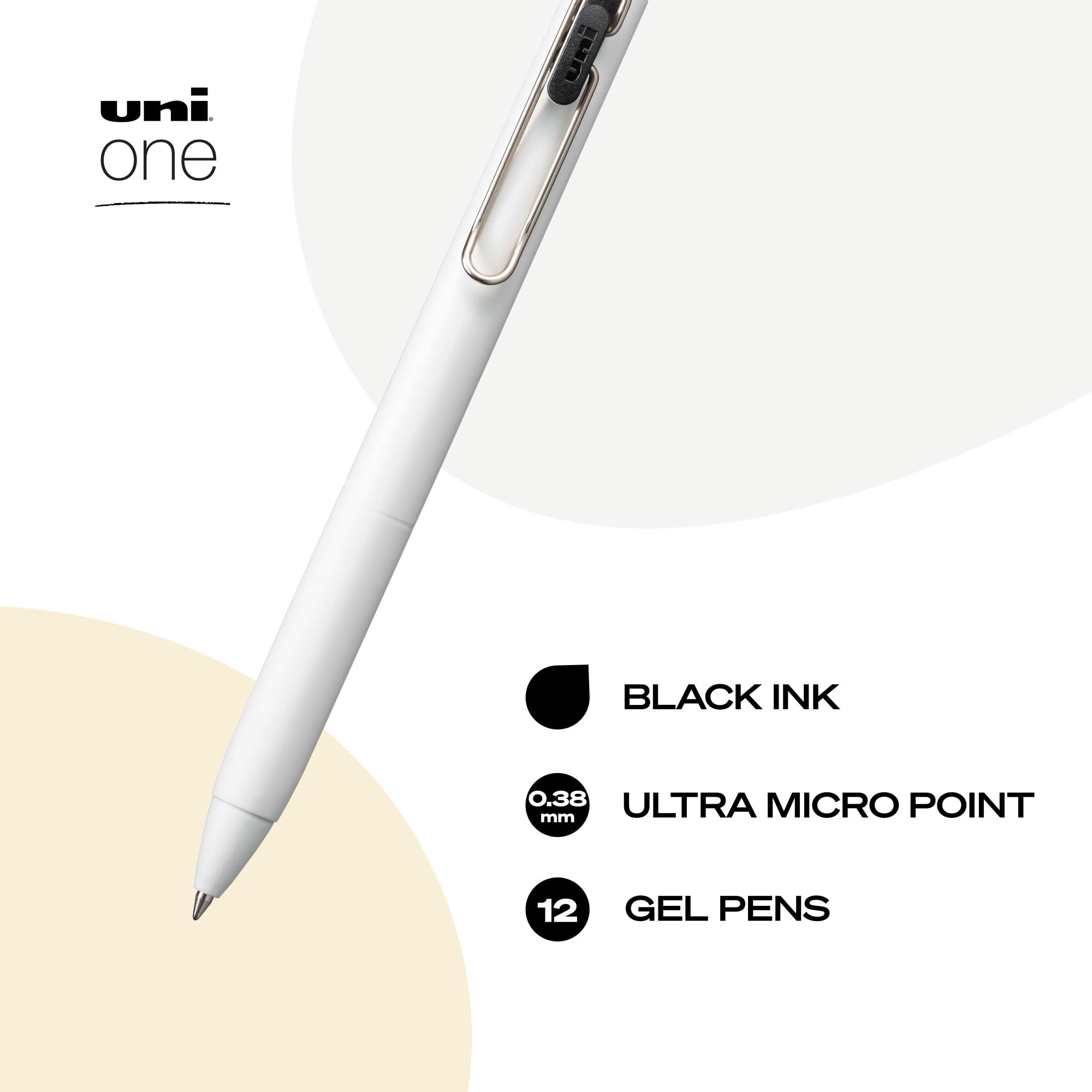 Uniball One punta 0,38 mm primer plano, precisión en líneas finas