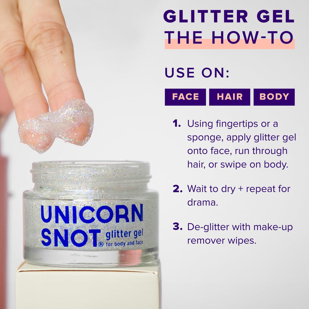 UNICORN SNOT en fiesta con maquillaje brillante para impacto visual