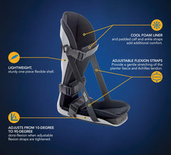 United Ortho primer plano del forro de espuma que mantiene el pie fresco