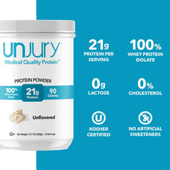 Unjury batido smoothie preparado con proteína sin sabor y sabor preservado