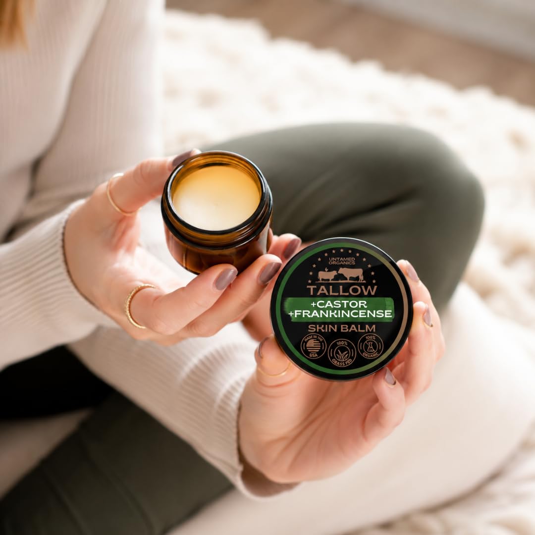 Untamed Organics comparación de tamaño 2 oz para referencia