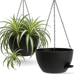 UOUZ front view of 13-inch hanging planter showing modern design and space-saving benefit