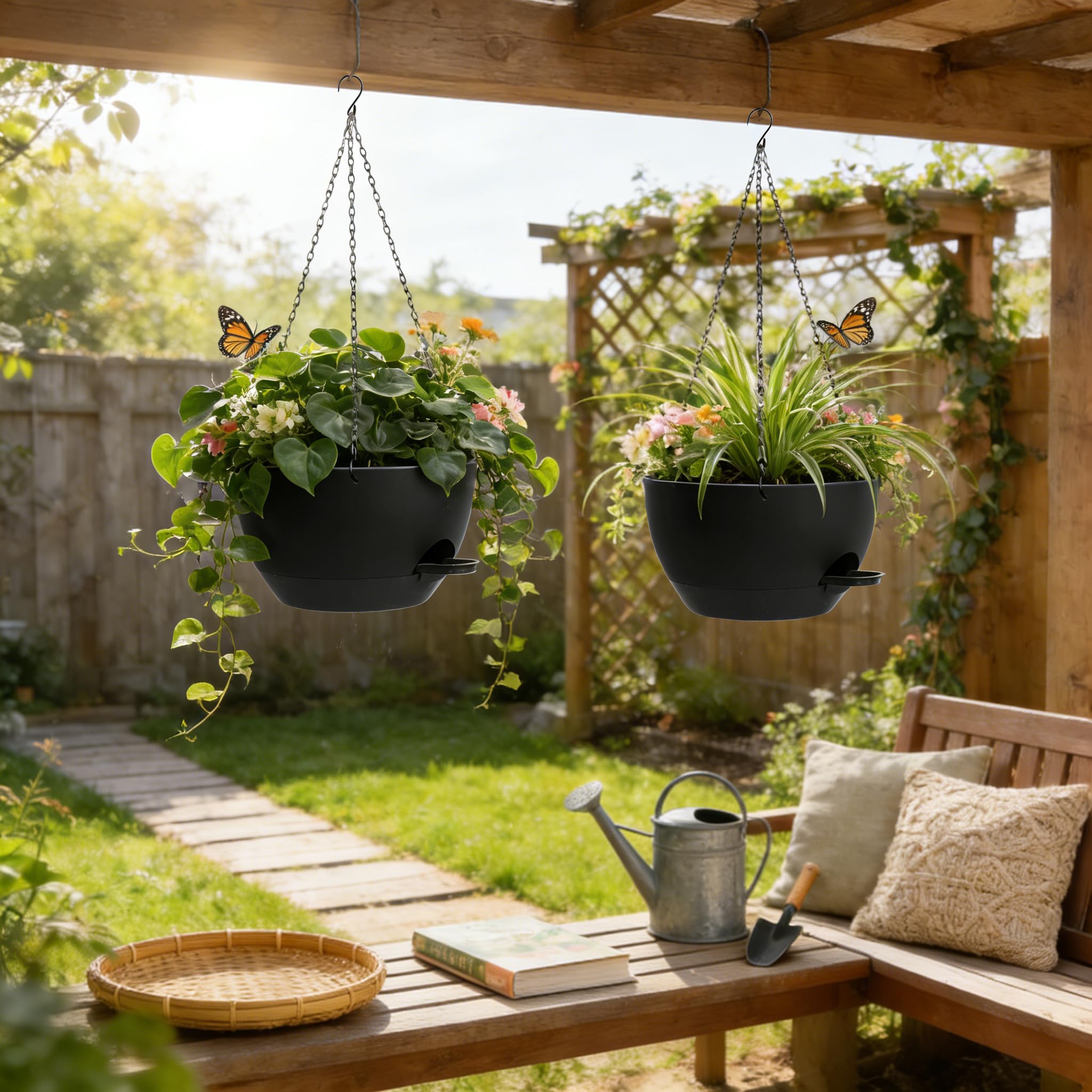 UOUZ balcony lifestyle shot with multiple plants showing vertical garden styling