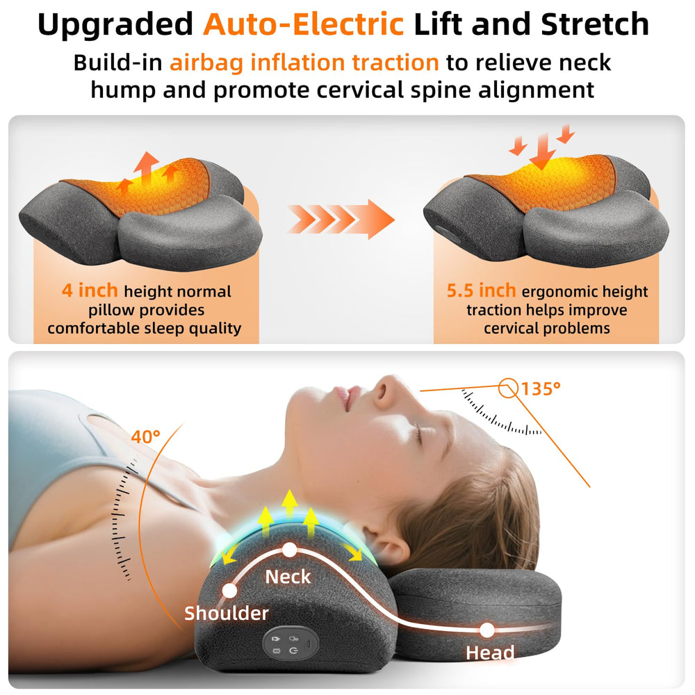 Upalled núcleo viscoelástica contorneada beneficiando soporte cervical