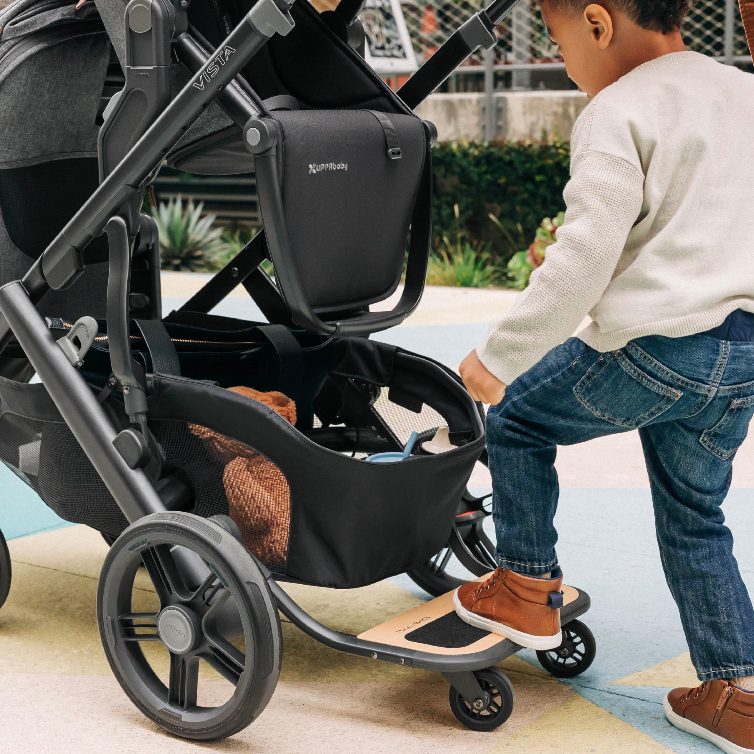 UPPAbaby PiggyBack vista comparativa de tamaño para evaluar espacio disponible