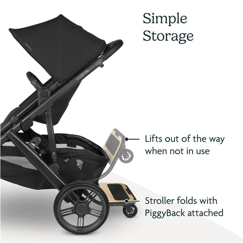 UPPAbaby PiggyBack niño apoyado disfrutando paseos más largos con seguridad