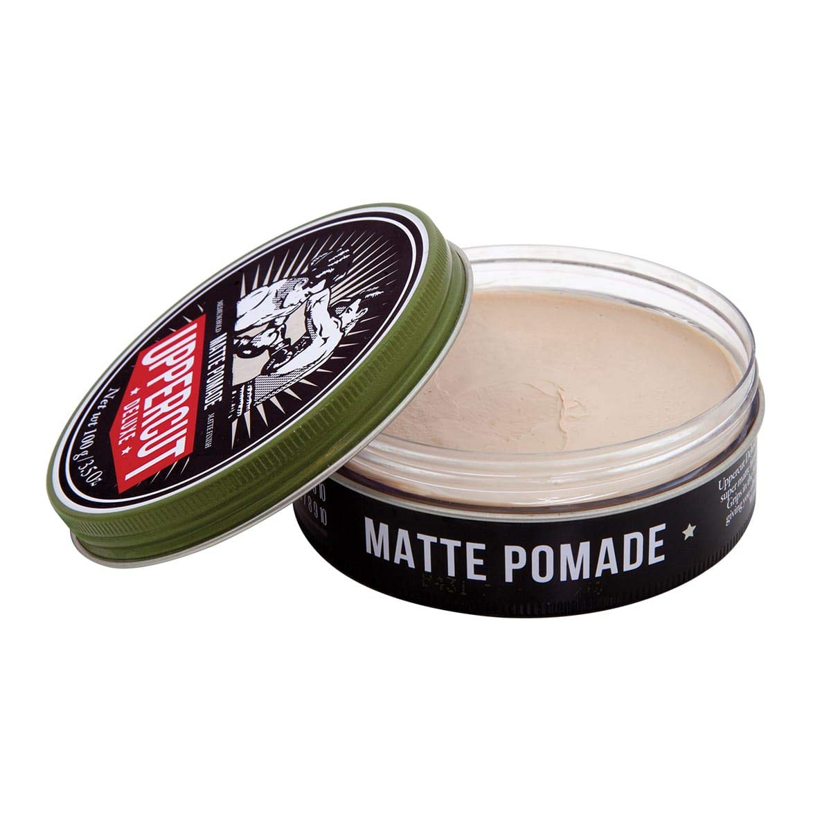 UPPERCUT DELUXE open jar displaying creamy texture for easy spread