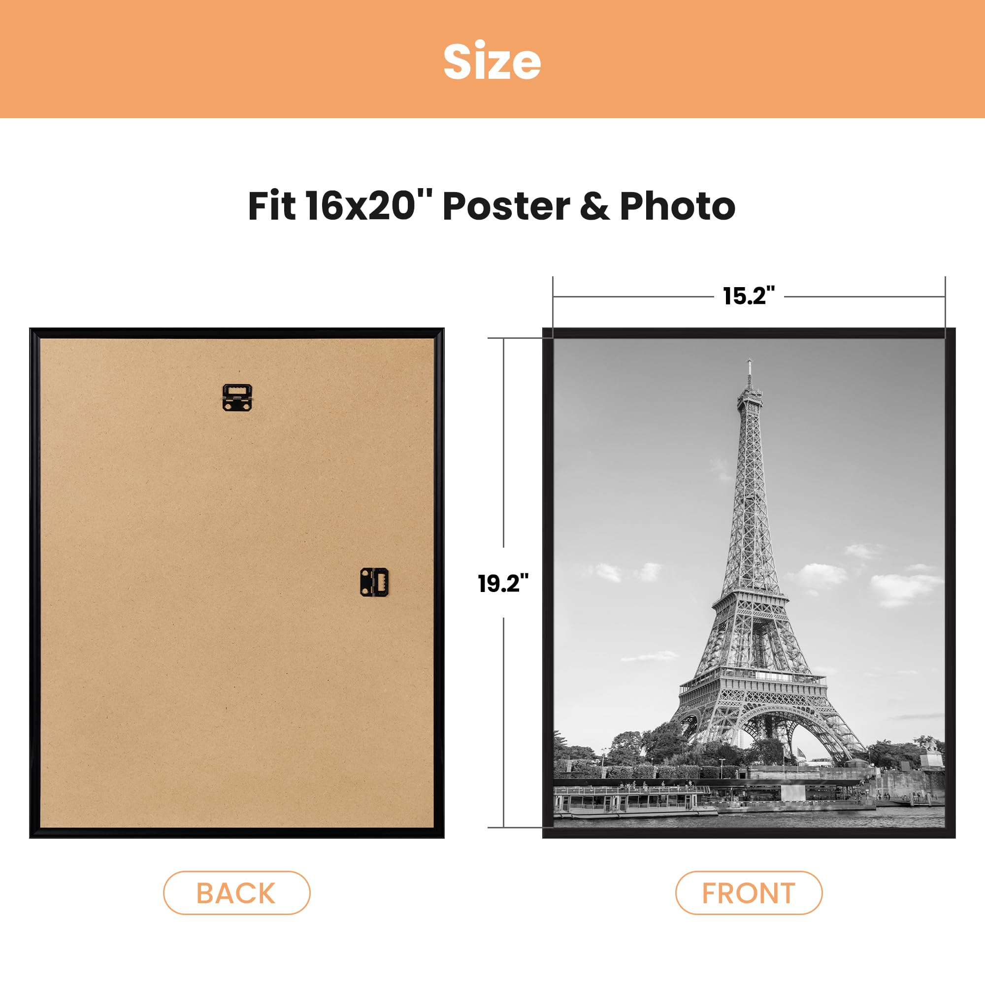 upsimples marco en sala mostrando cómo realza impresiones y pósters