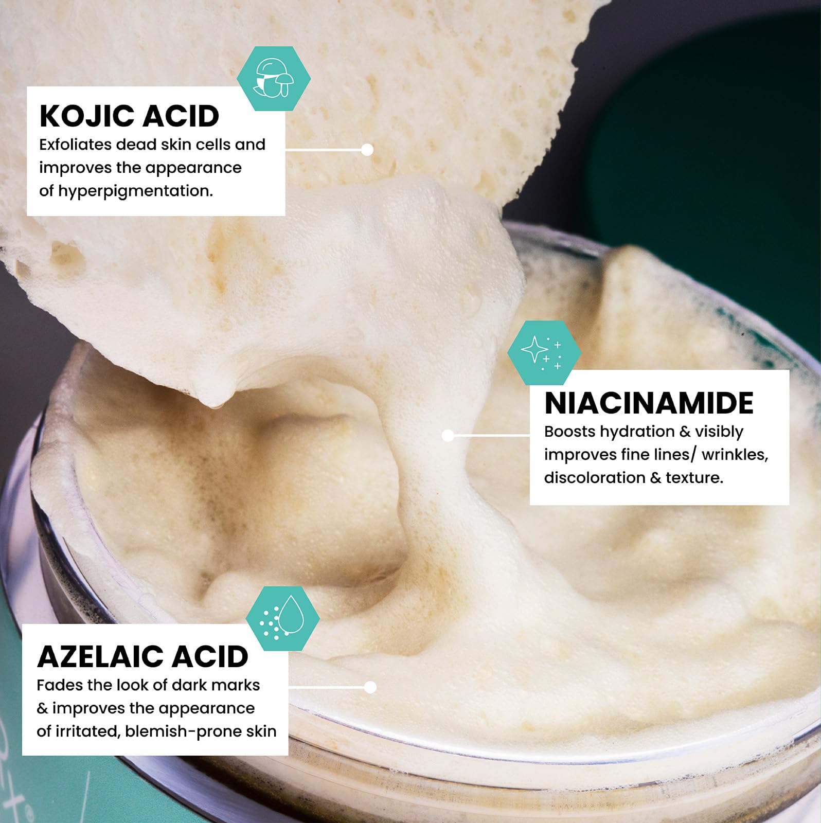 Urban Skin Rx espuma cremosa de la barra, textura que facilita limpieza y exfoliación