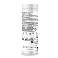 Urnex Cafiza polvo granular en primer plano que destaca solubilidad y dosificación controlada