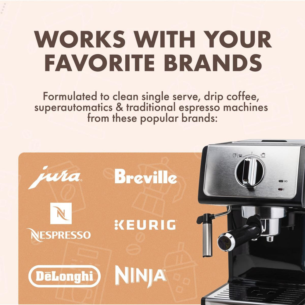 Urnex en uso en cafetera Keurig demostrando limpieza efectiva