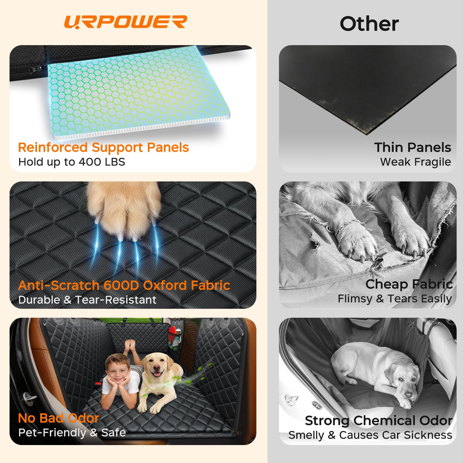 URPOWER bolsillo interno guardando juguetes y accesorios ordenados