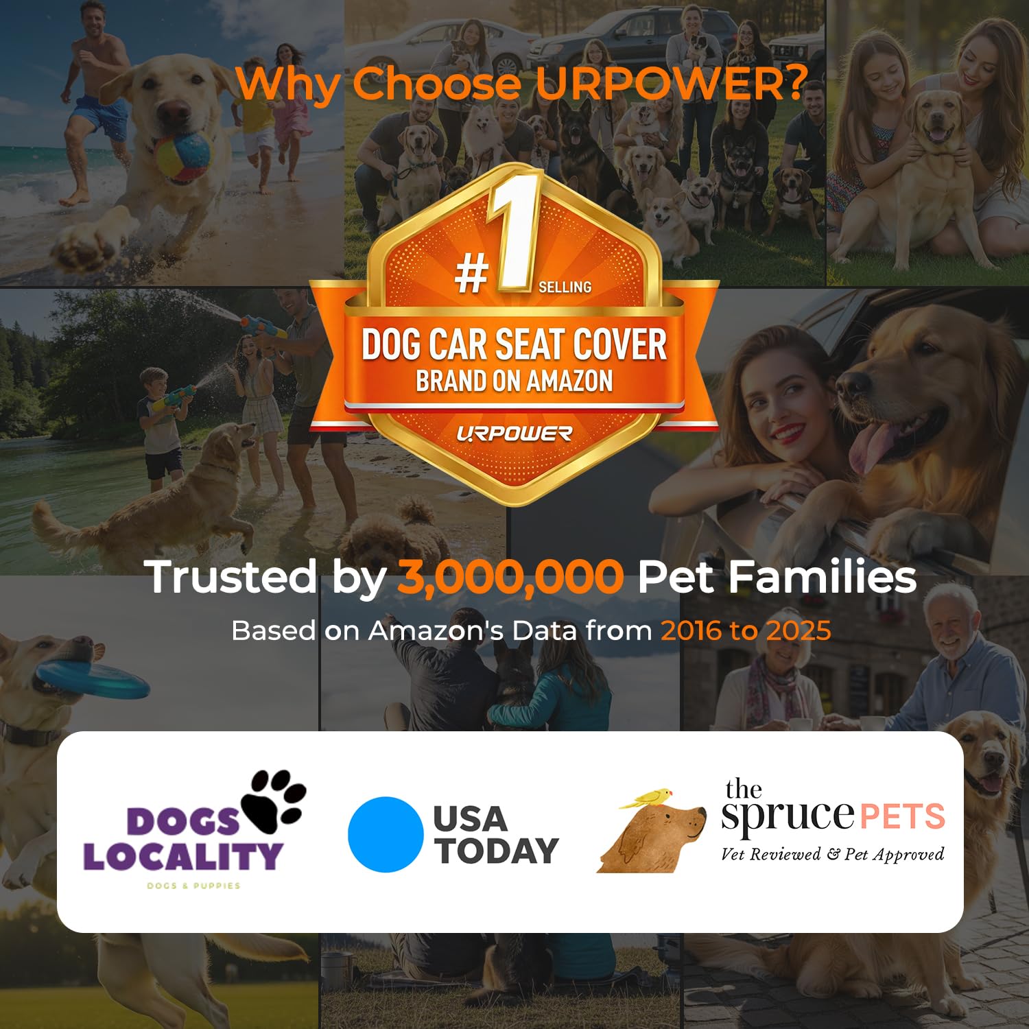 URPOWER fondo estilo vida con familia y mascota, viaje cómodo