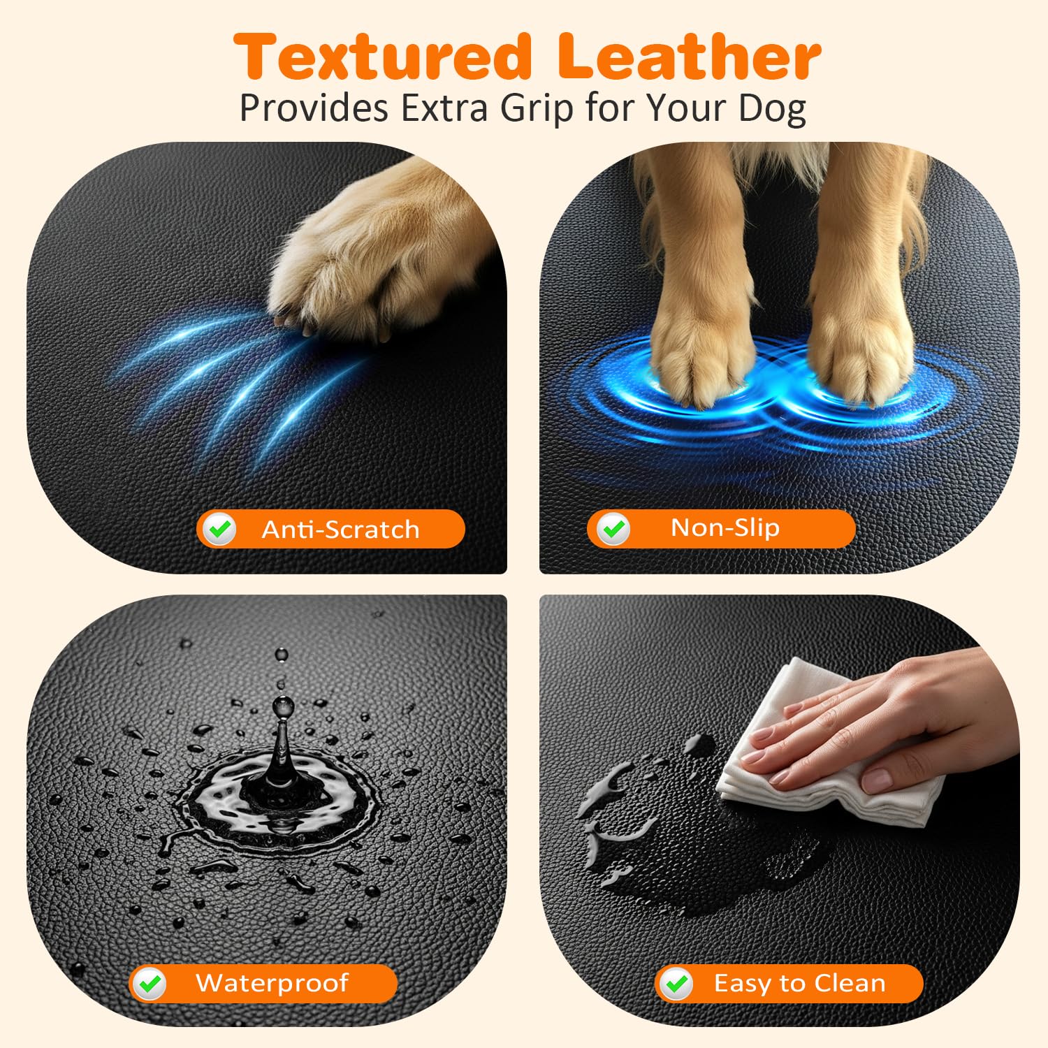 URPOWER fondo rígido mostrando soporte estable para perros grandes