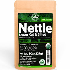 U.S. Wellness Naturals frontal del frasco con ortiga silvestre, imagen clara del producto