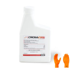 USA Supply Crossfire vista frontal del envase mostrando el concentrado y beneficio de control