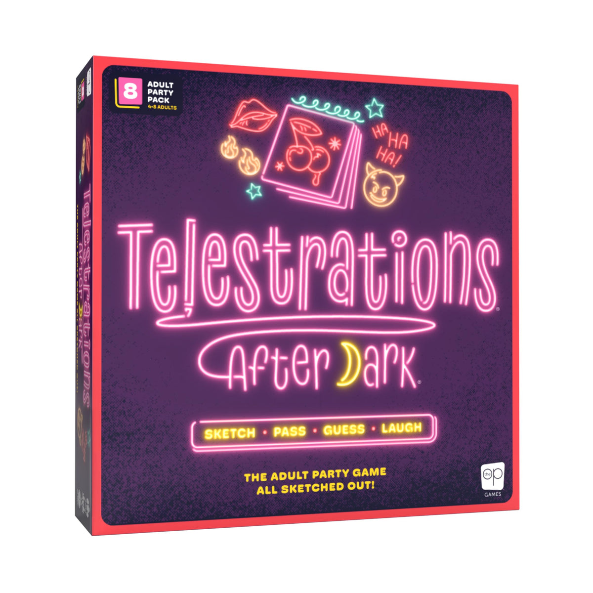 USAOPOLY caja frontal del juego con diseño renovado y diversión adulta