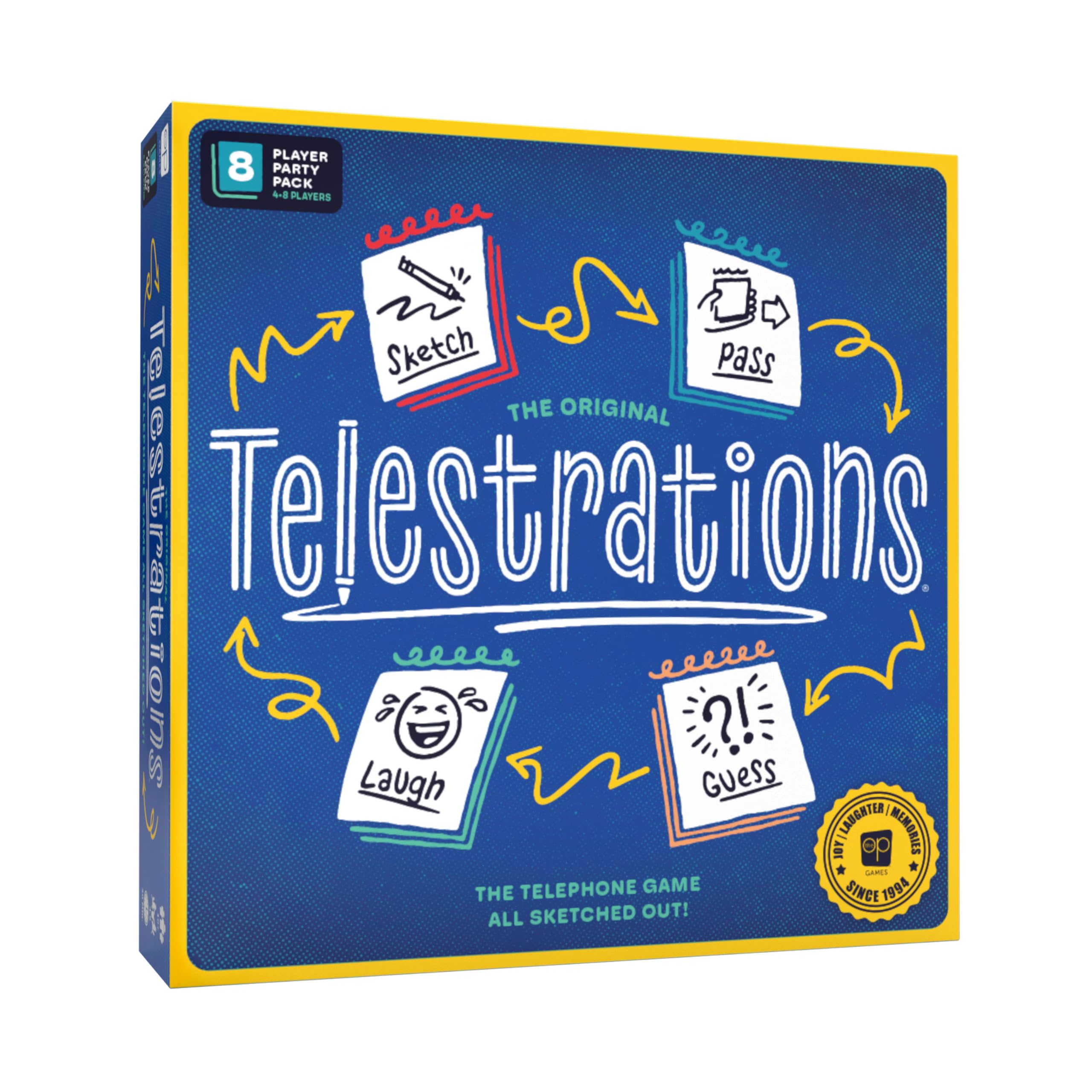 USAOPOLY caja delantera del juego mostrando diseño renovado y contenido
