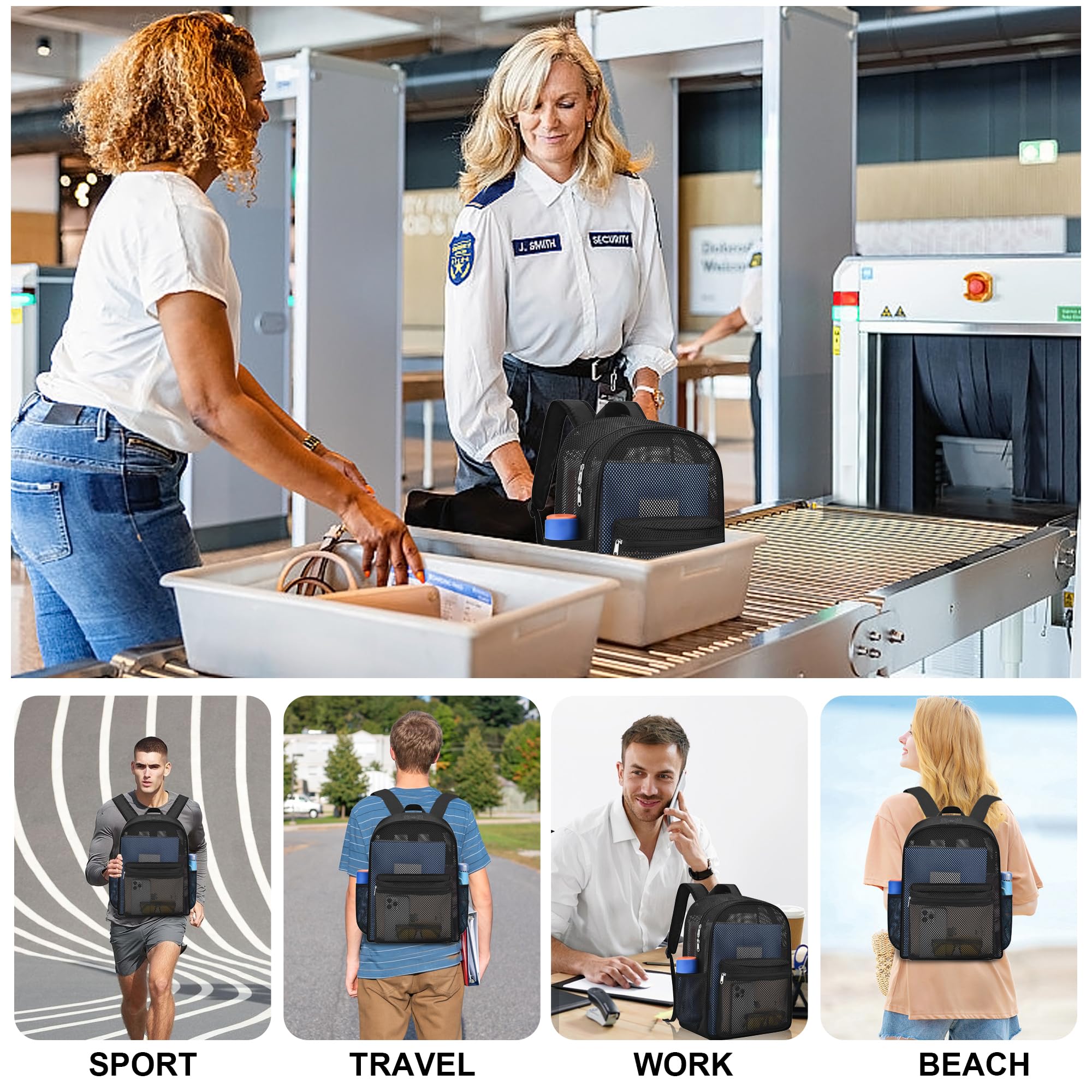 USPECLARE correas y respaldo ergonómico para mayor comodidad