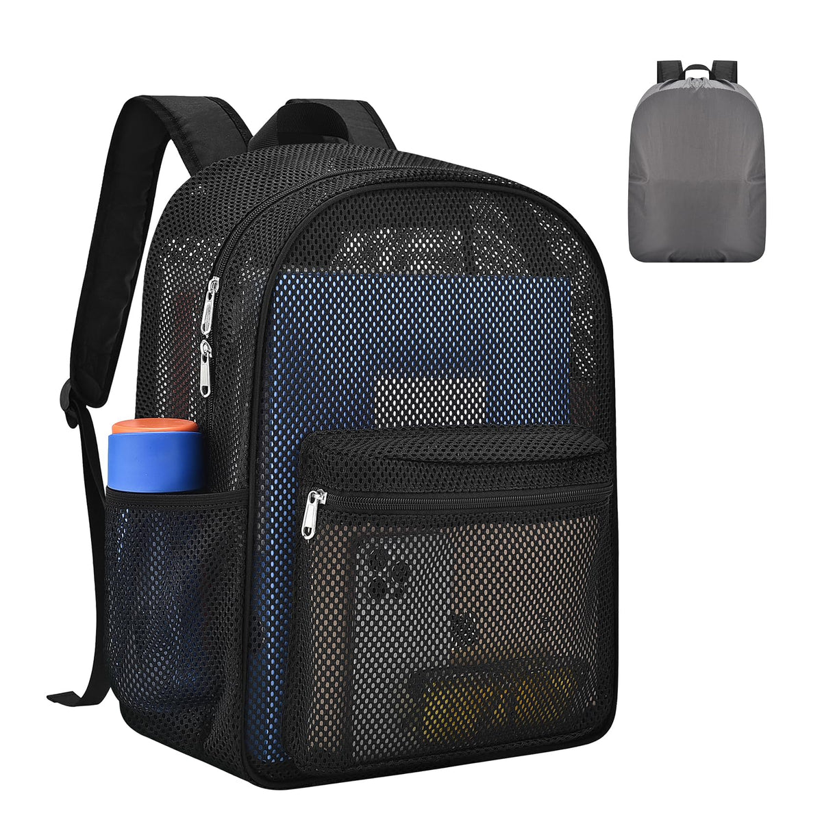 USPECLARE mochila de malla al frente mostrando gran capacidad y resistencia