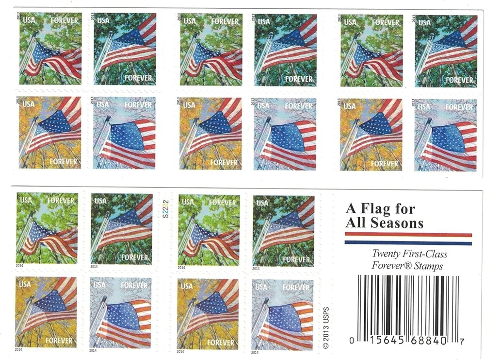 United States Postal Service primer plano de la textura y corte del sello, auto‑adhesivo fácil de usar
