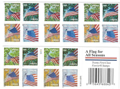 United States Postal Service primer plano de la textura y corte del sello, auto‑adhesivo fácil de usar
