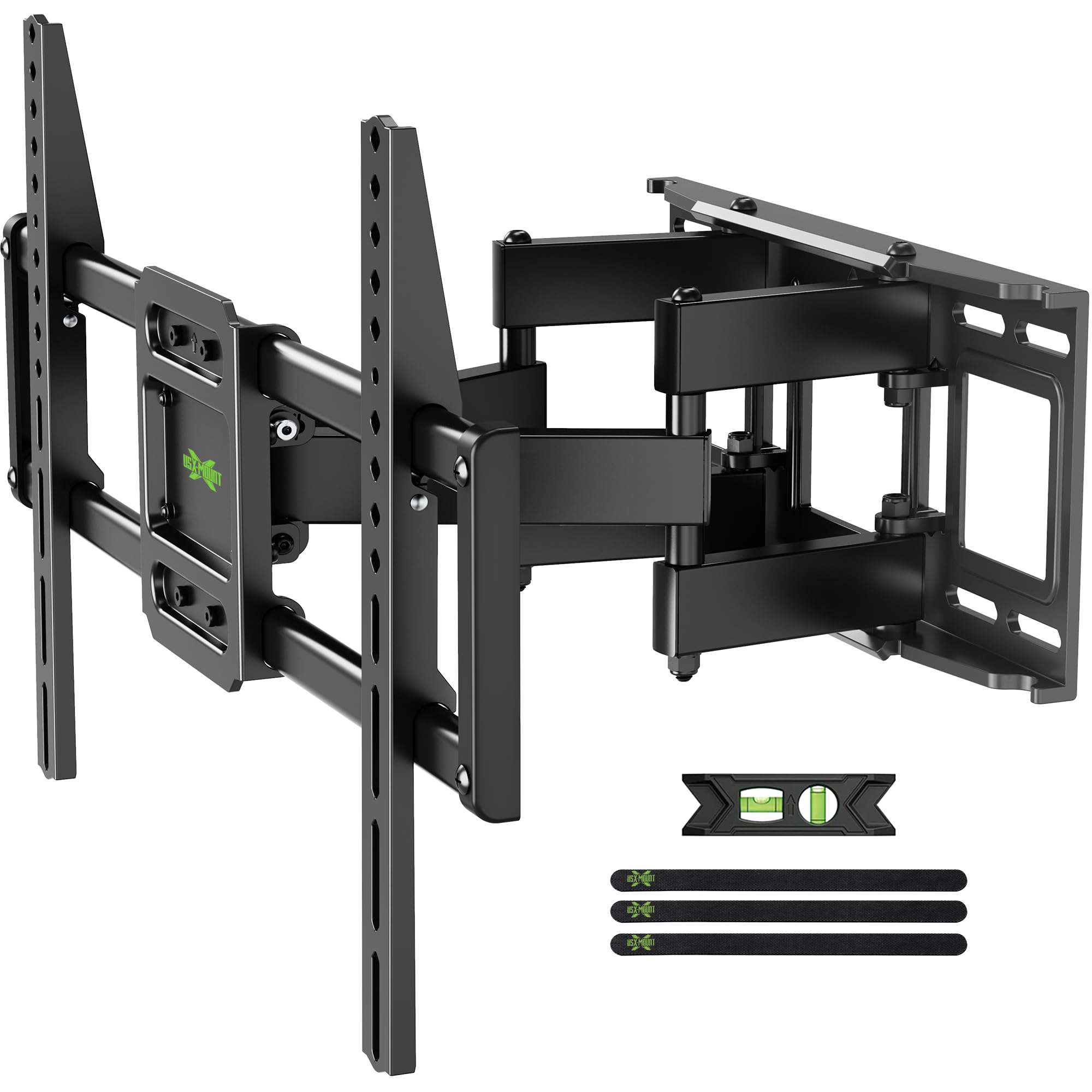 USX MOUNT vista frontal del soporte embalado mostrando componentes y diseño robusto