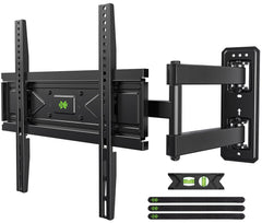 USX MOUNT vista frontal del soporte con televisor montado para ahorro espacio