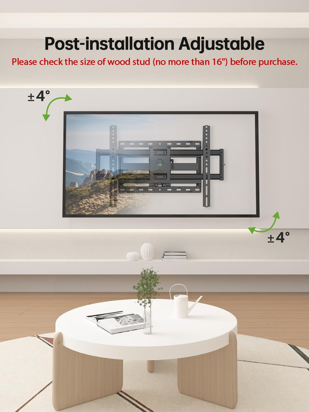 USX MOUNT vista trasera de la placa con compatibilidad VESA visible