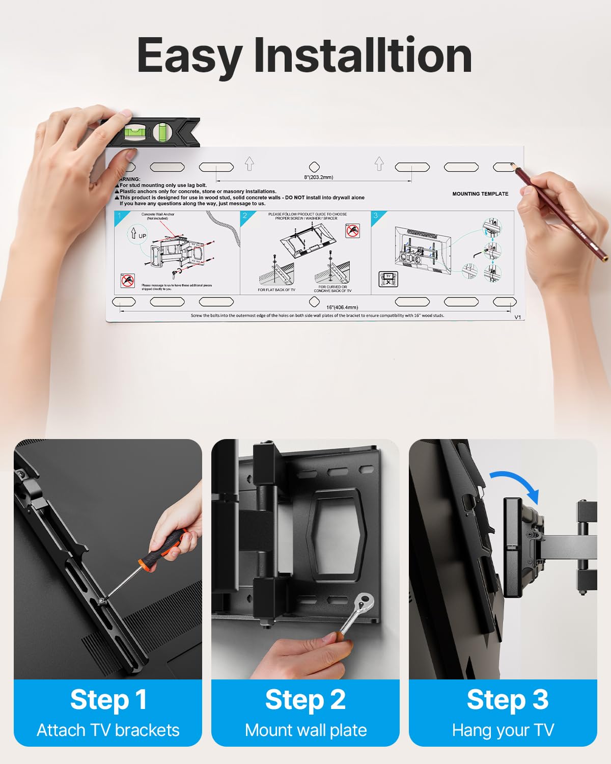 USX STAR placa VESA con tornillos, compatibilidad y ajuste seguro
