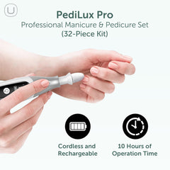 UTILYZE PediLux Pro primer plano de puntas mostrando versatilidad y precisión