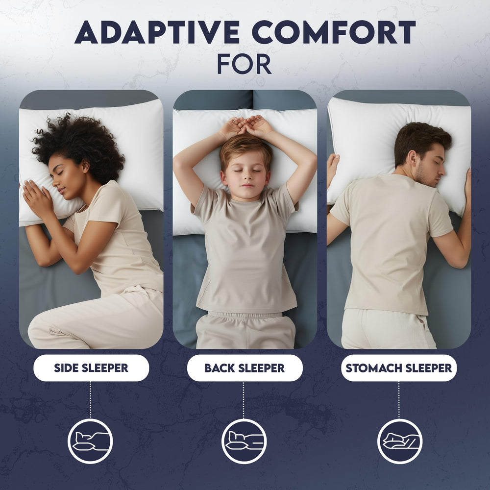 Utopia Bedding almohada en cama mostrando soporte y comodidad al dormir