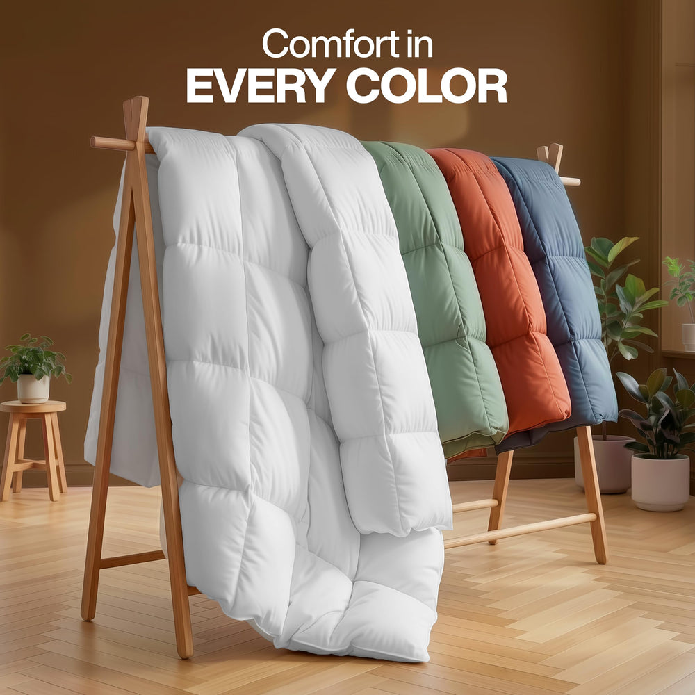 Utopia Bedding presentación en dormitorio, estilo cómodo y aspecto ordenado