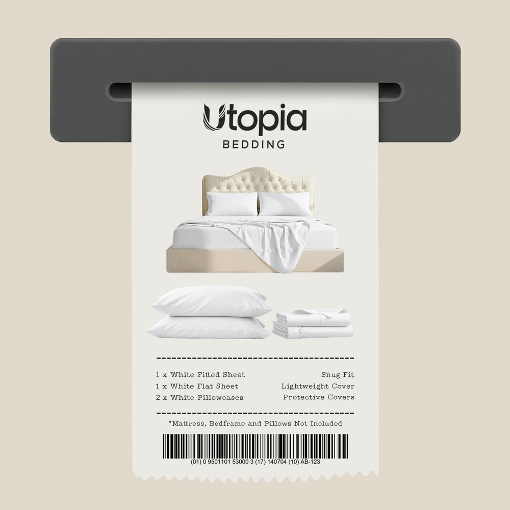 Utopia Bedding ambiente de dormitorio estilo hotel que inspira descanso y elegancia
