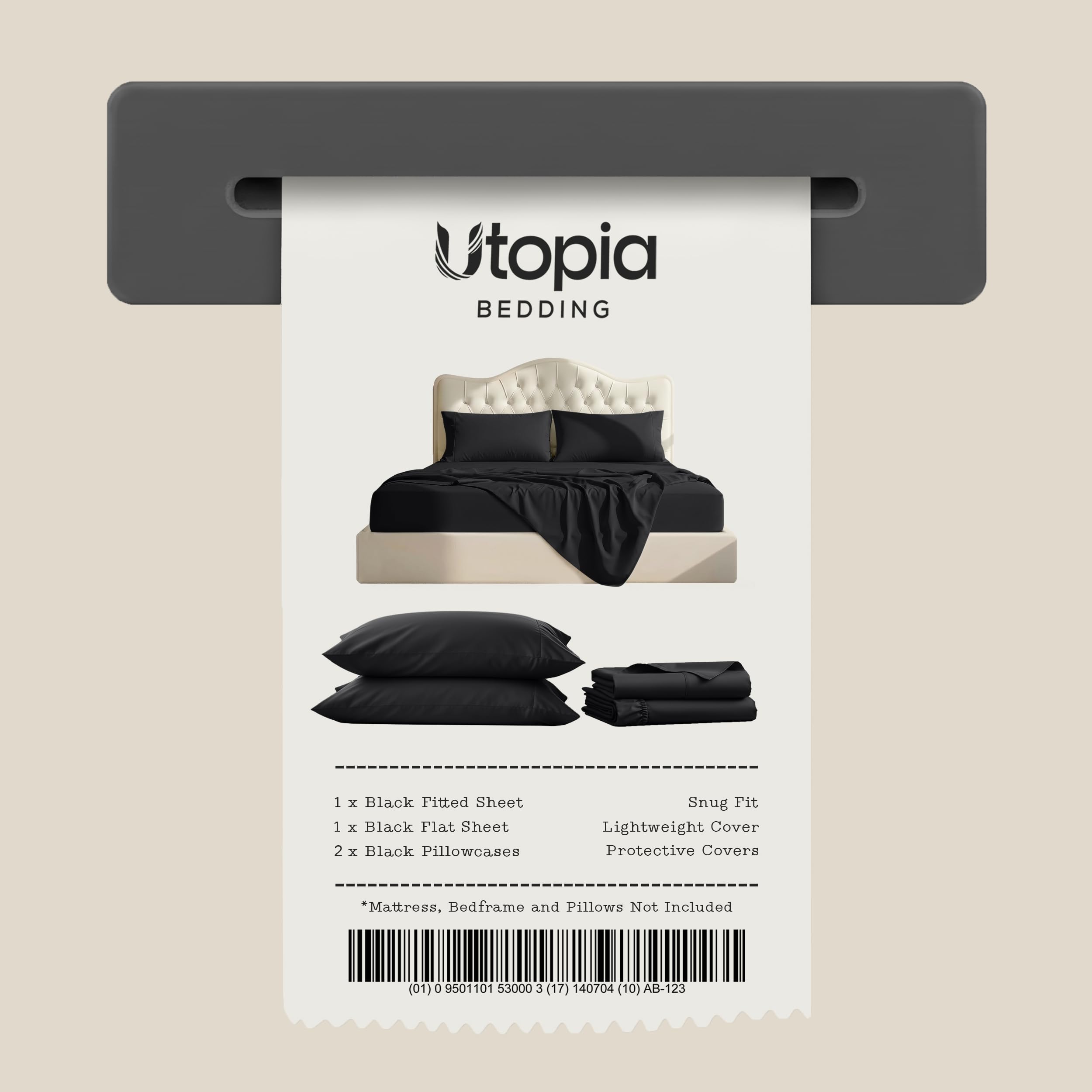 Utopia Bedding ambientación dormitorio elegante que inspira confort