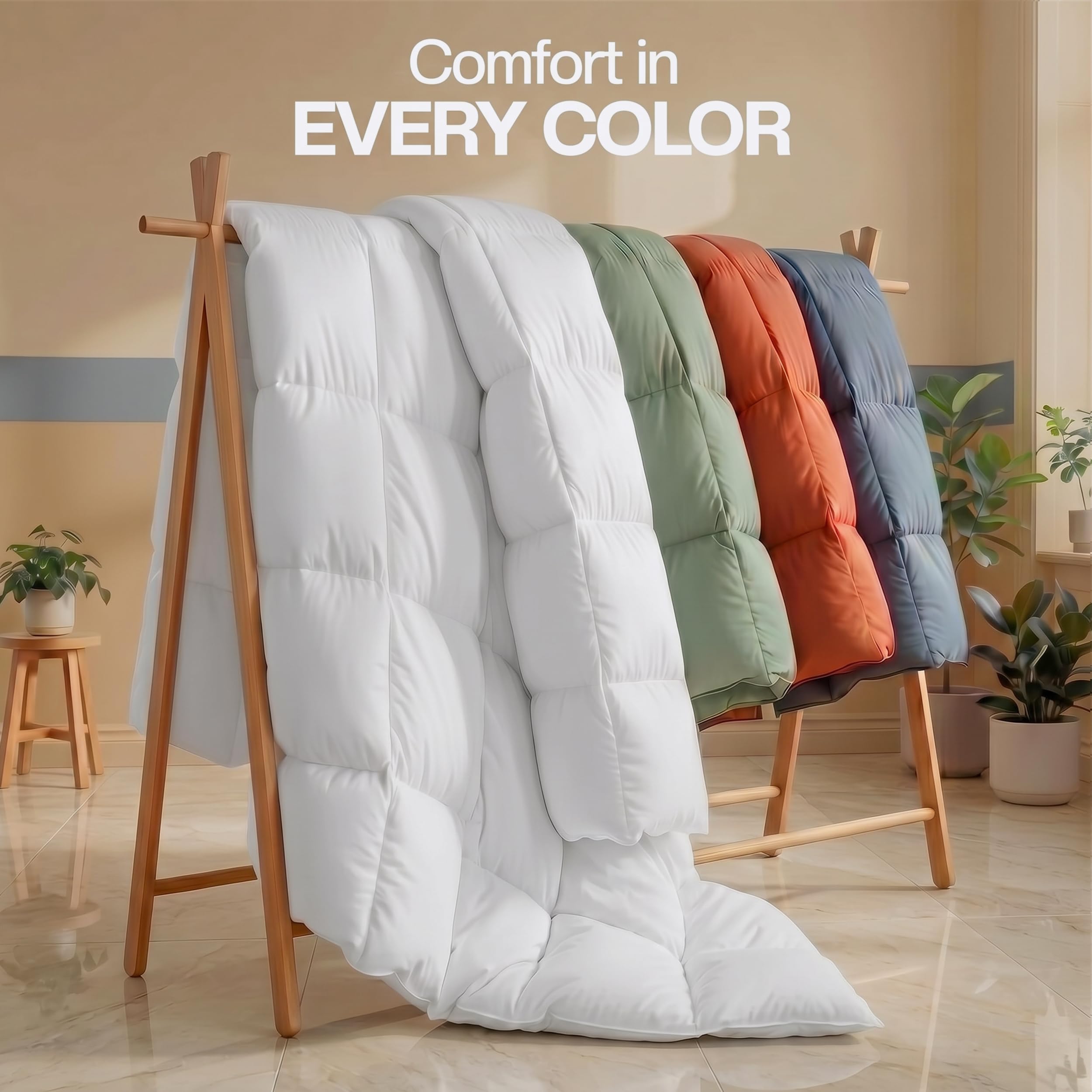 Utopia Bedding ambientado en dormitorio moderno mostrando combinación y confort
