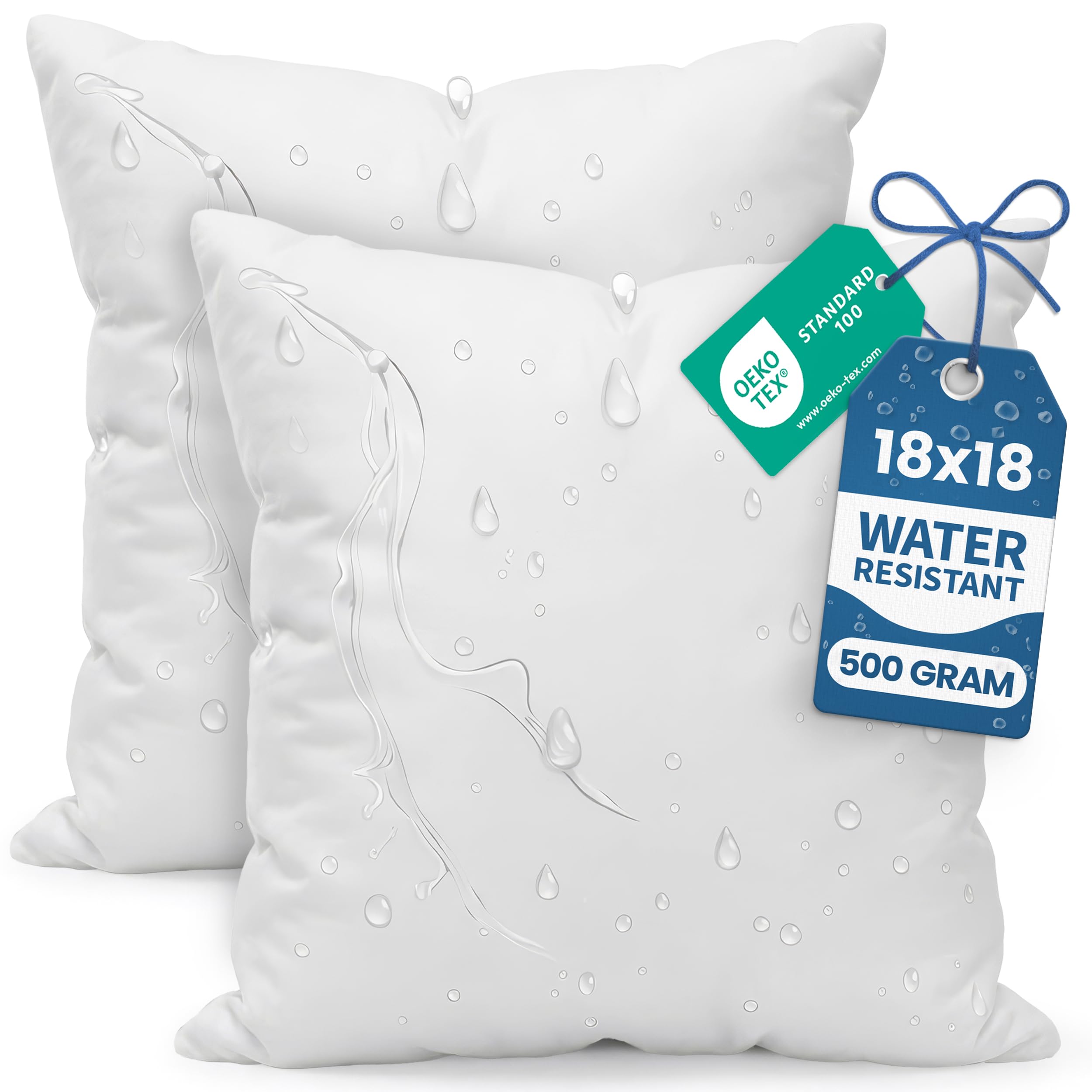 Utopia Bedding cojines frontales pack 2 blanco, aporta estilo limpio