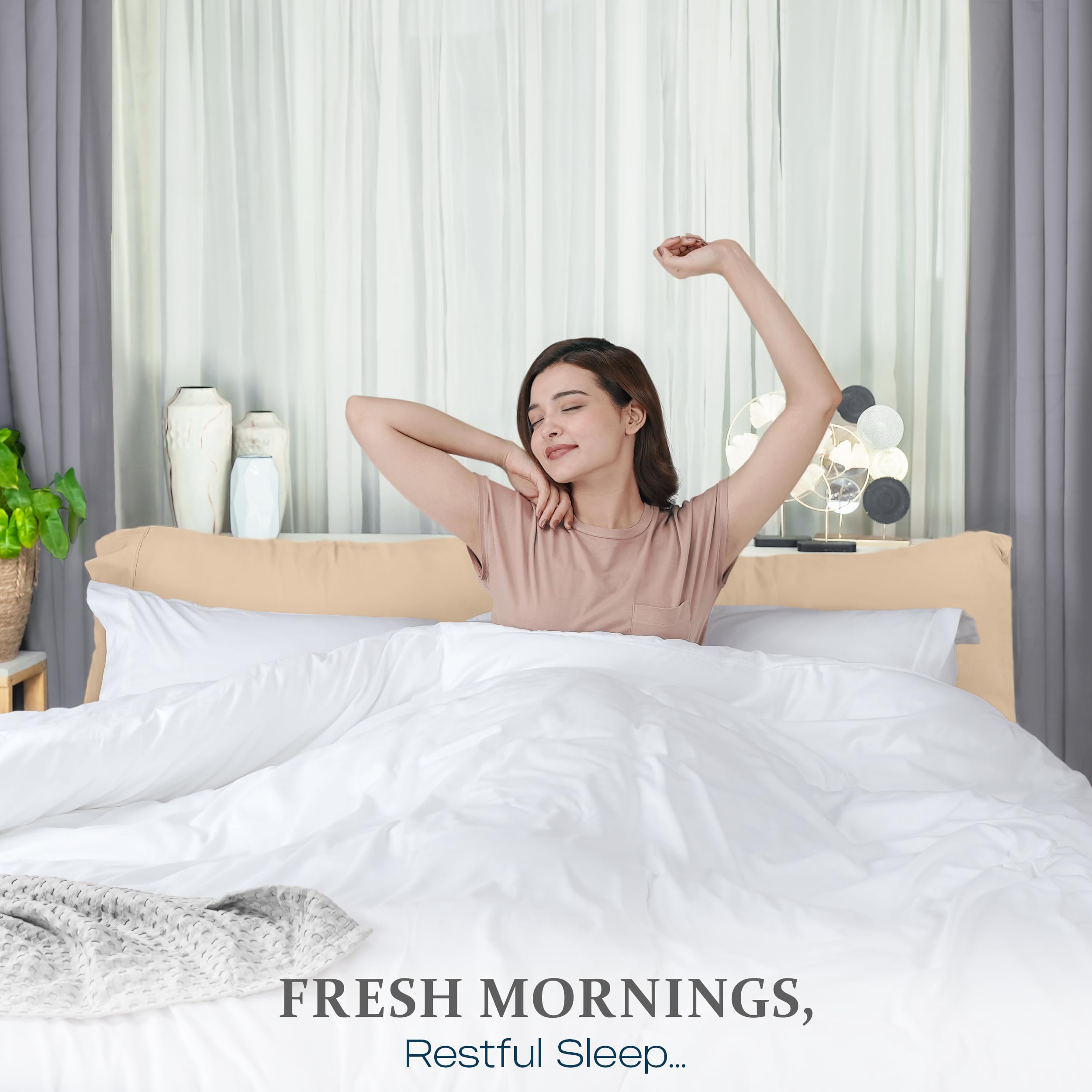 Utopia Bedding comparación de tamaño con cama King mostrando ajuste ideal