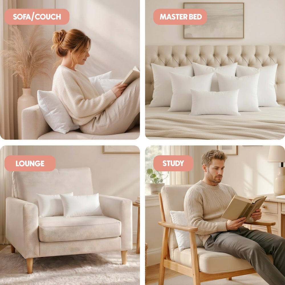 Utopia Bedding comparación de tamaño con una mano para ver escala y ajuste