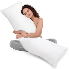 Utopia Bedding comparación con persona mostrando 54 pulgadas de cobertura