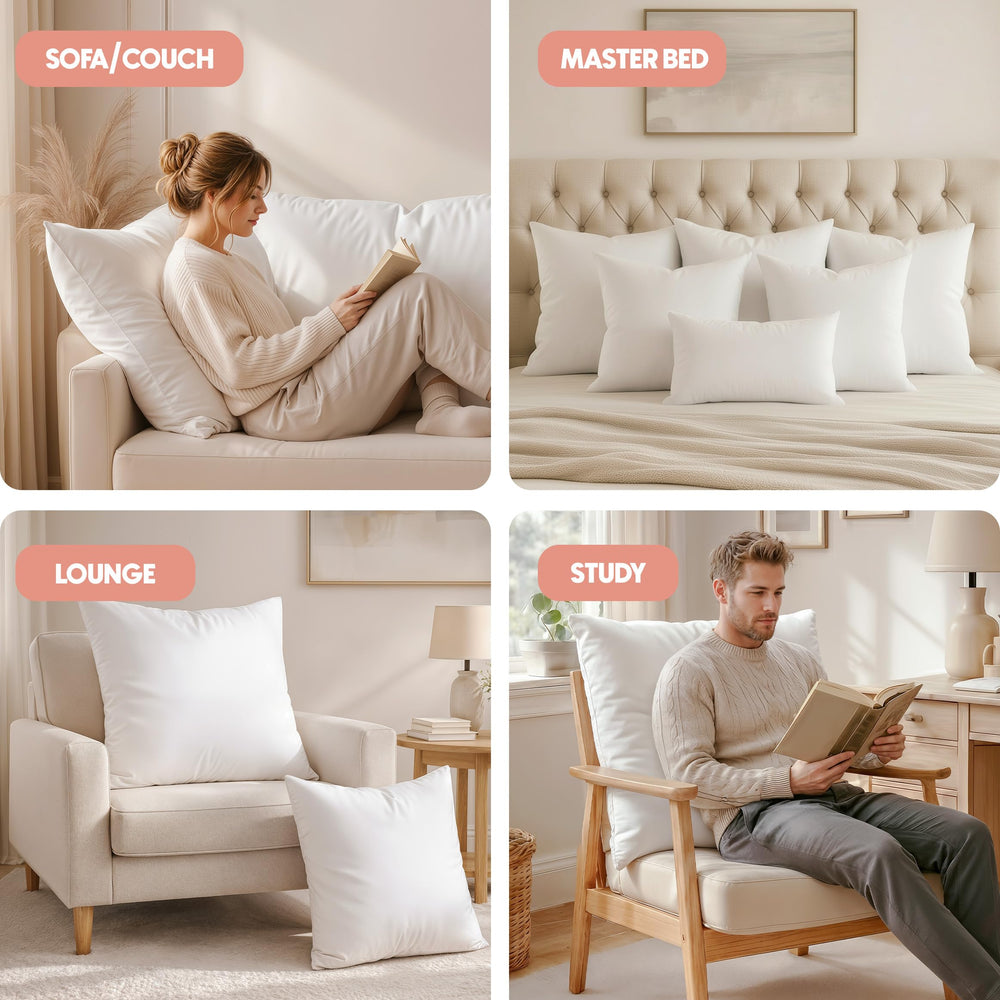 Utopia Bedding comparación de tamaño con mano muestra escala real